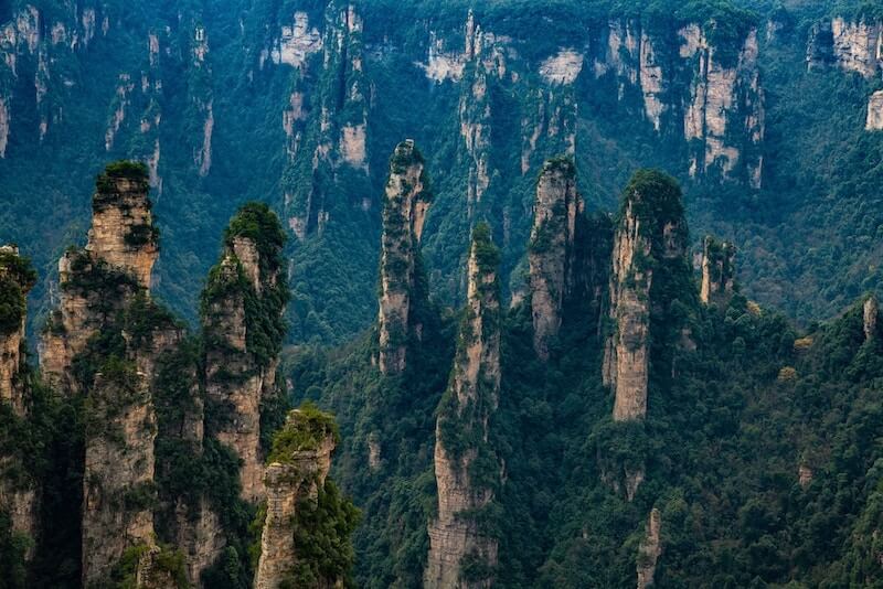Montagne Zhangjiajie Cina